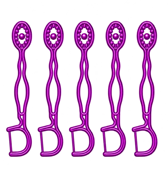 Neon silhouette of five Mini Brushes